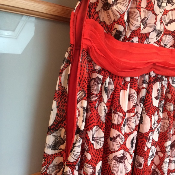 🎉H&M Red Poppy Midi Dress - Picture 7 of 8